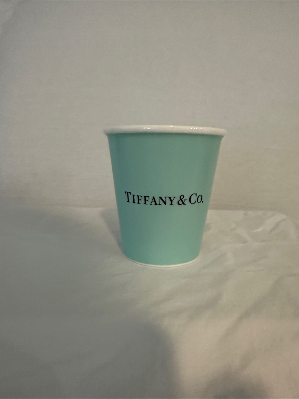 Tiffany & Co. Tiffany Blue Paper Cup with Black Logo